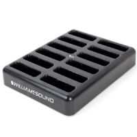 Williams Sound CHG 3512 Drop-In, 12-Unit Charger for Body-Pack Style Transmitters and Receivers, Includes Power Supply; 12-Unit Drop-In Body-Pack Charger; For Transmitters and Receivers; Use with PLR BP1 Loop Receiver; Use with PPA- R37 and R38 Receivers; Dimensions: 12.7" x 11.25" x 2.5"; Weight: 2.5 pounds 
