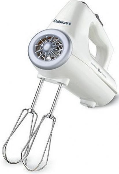 Cuisinart CHM-3 Electronic Hand Mixer, 220 Watts of Power with automatic feedback cuts through cold sticks of butter, Easy to use speed control and beater eject button, Exclusive swivel cord for right handed or left-handed use, Extra long self cleaning beaters with no center posts, UPC 086279008503 (CHM3 CHM-3 CHM 3)