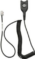 Sennheiser CHS 08 Bottom Cable, EasyDisconnect to Modular Plug, Coiled cable code 08, To be used for direct connection to some phones, UPC 615104101067 (CHS08 CHS-08 500173) 