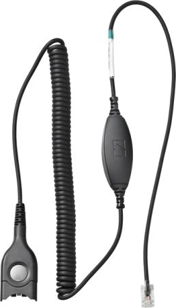 Sennheiser CHS 24 Bottom Cable, EasyDisconnect to Modular Plug, Coiled cable code 24, To be used for direct connection to some phones, UPC 615104101043 (CHS24 CHS-24 500171)