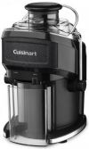 Cuisinart CJE-500 Compact Juice Extractor; Powerful, easy and quiet operation; One-touch operation of on/off push button with blue; LED makes juicer easy to use; Juice Pitcher holds up to 16 ounces of juice, and can be replaced for uninterrupted juicing; Pulp container collects up to 40 ounces and is removable for easy cleaning; Food Pusher fits securely into feed tube to guide fruits and vegetables properly while juicing; Weight 9.9 pounds; UPC 086279050625 (CJE500 CJE500) 