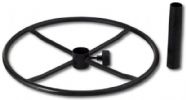 Alvin CK49 Black Ring, 21" Diameter; Fits Alvin chair models including CH277, CH290, CH444, and CH555; Includes 21" diameter black foot ring; Adjusting knob vertically adjusts and locks at the desired height; Strong cylindrical steel shaft locks into the chair base; Provides additional 7.5" height to office-height chairs; Dimensions 22" x 22" x 3"; Weight 6 lbs; UPC 088354765806 (ALVINCK49 ALVIN CK49 CK 49 CK-49) 