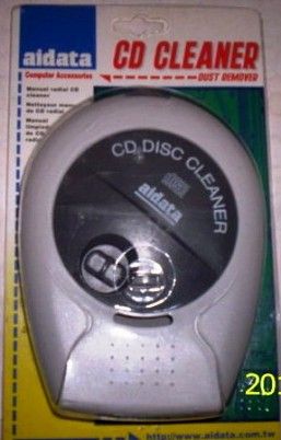 Aidata CK610 CD Disk Cleaner, Platinum, Clean the CD/DVD from your meals to finger smudges, Put the CD/DVD in the tray and rotate for 15 seconds (CK-610 CK 610)