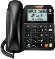 AT&T CL2940BK Corded Speakerphone with Large Tilt Display, Black, Line power mode, Display dial, Mute, Last number redial, Flash, Receiver volume control, Ringer volume control, Table- and wall-mountable, Hearing aid compatible, English/Spanish/French setup menu, Clearspeak dial-in-base speakerphone, Speakerphone volume control, UPC 650530024061 (CL-2940BK CL 2940BK CL2940B CL2940) 