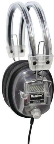 HamiltonBuhl CL-7V SchoolMate Clear Housing Deluxe Headphone with 1/8