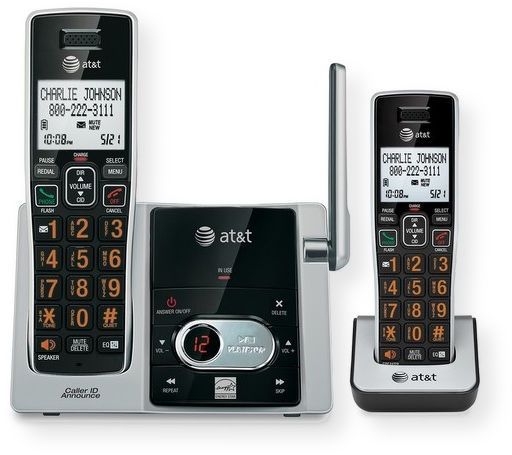 AT&T CL82213 2 Handset Cordless Answering System with Caller ID and Call waiting; Big buttons; Caller ID and call waiting; 50 name and number caller ID history; Expandable up to 12 handsets; ECO mode power conserving technology; Quiet mode; DECT 6.0 digital technology; UPC 650530026201 (CL82213 CL-82213 ATTCL82213 AT&TCL82213 AT-T-CL82213 AT-T-CL-82213)