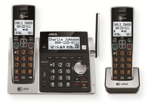 AT&T CL83213 2 handset cordless answering system with dual caller ID call waiting; Unsurpassed range; Extra large display for easy viewing; Big buttons; Caller ID and call waiting; 50 name and number caller ID history; Expandable up to 12 handsets; ECO mode power conserving technology; DECT 6.0 digital technology; UPC 650530026034 (CL83213 CL-83213 ATTCL83213 AT&TCL83213 AT-T-CL83213 AT-T-CL-83213) 