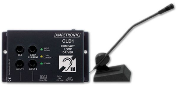 Listen Technologies CLD1-CD Compact Loop Driver With Desktop Microphone; Low lifetime cost; Very compact; Two independent inputs featuring one microphone input and one switchable microphone/line input; Metal loss compensation; All connections to a single face for installation convenience; The CLD1-CD Compact Loop Driver is specified; (LISTENTECHNOLOGIESCLD1CD LISTENTECHNOLOGIES CLD1CD LISTEN TECHNOLOGIES CLD1 CD CLD1-CD)