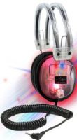 HamiltonBuhl CL-LED LED Light-Up Clear Housing Deluxe Headphone with 1/8" Plug and 1/4" Adapter, Frequency response 500Hz-20KHz, Impedance 32 Ohms, Sensitivity 110dB, 57mm Ferrite Beads Speaker drivers, Leatherette Ear Cushions, Replaceable, Volume Control On Ear Cup, Automatic Stereo/Mono, 9 feet Cord, UPC 681181120314 (HAMILTONBUHLCLLED CLLED CL LED) 