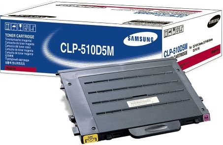 Samsung CLP-500D5M Magenta Toner Cartridge For use with Samsung CLP-500, CLP-500N, CLP-550 and CLP-550N Printers, Up to 5000 pages at 5% Coverage, New Genuine Original Samsung OEM Brand, UPC 635753701104 (CLP500D5M CLP 500D5M CLP-500-D5M CLP-500 D5M)