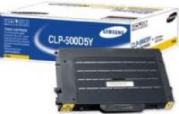 Samsung CLP-500D5Y Yellow Toner Cartridge For use with Samsung CLP-500, CLP-500N, CLP-550 and CLP-550N Printers, Up to 5000 pages at 5% Coverage, New Genuine Original Samsung OEM Brand, UPC 635753701203 (CLP500D5Y CLP 500D5Y CLP-500-D5Y CLP-500 D5Y) 