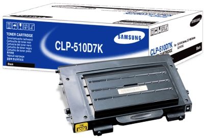 Samsung CLP-510D7K Laser Print Cartridge, Black for CLP-510 & CLP-510N Laser Printers, Approximate Cartridge Yield 7,000 pages average @IDC 5% coverage, Dimensions (W x D x H) 14.1