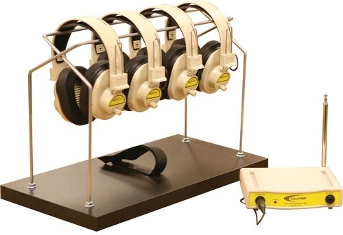 Califone CLS721-4-03 Four-Person Wireless Listening System with Headphone 2003 Storage Rack and Frequency 72.100 MHz, Yellow, For the specialized needs of wireless group or 1:1 instruction with differentiated learning rates for an unlimited number of students, Brings flexible wireless listening to as many as four different groups at the same time, UPC 610356314005 (CLS721403 CLS7214-03 CLS721-403 CLS721-4 CLS721)