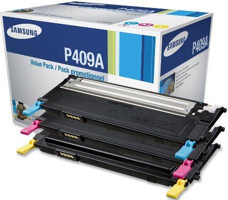 Samsung CLT-TP409A CMY Toner Value Pack For use with Samsung CLP-315, CLP-31W, CLX-3175FN and CLX-3175FW Color Laser Printers, Up to 1000 pages at 5% Coverage, New Genuine Original Samsung OEM Brand, UPC 635753723151 (CLTTP409A CLT TP409A CLTT-P409A CLTTP-409A)