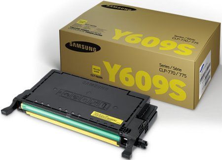 Samsung CLT-Y609S Yellow Toner Cartridge For use with Samsung CLP-770ND and CLP-775ND Color Laser Printers, Up to 7000 pages at 5% Coverage, New Genuine Original Samsung OEM Brand, UPC 635753724226 (CLTY609S CLT Y609S CL-TY609S CLTY-609S)