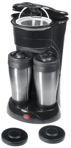 Team CM-14259 Coffee Maker, Duo, Two stainless steel mugs, 350 ml capacity each (CM14259 CM 14259  CM-14259 Coffee Maker)