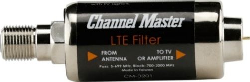 Channel Master CM3201 LTE Filter, Minimal setup is required, Professional Grade Construction and Quality, 5 - 699 MHz Frequencies Pass, 700 - 2000 MHz Frequencies Block, UPC 020572032018 (CM3201 CM-3201 CM 3201)