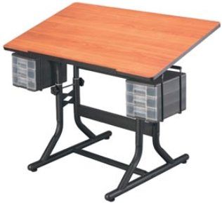 Alvin CM40-3-WBR Craftmaster Hobby Station Drafting Table, 24