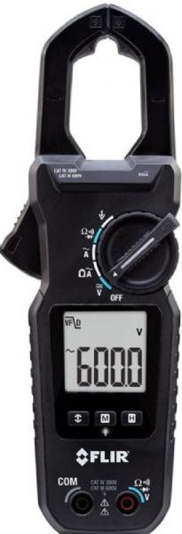 Flir CM44 Digital Clamp Meter, 600V/400A AC True-RMS with Type K Thermocouple; Measures 600V AC (digital low pass filter) and 600V DC voltage; Measures clamp-on 400A AC current; Measures 50-400 Hz frequency; Measures 2V diode; Measures 2000 uA DCuA; Measures -40 to 752 degrees fahrenheit; Accu-Tip enables more accurate amperage measurements on smaller-gauged wires; MAX/MIN/AVG recording; UPC: 793950370445 (FLIRCM44 FLIR CM44 CLAMP METER)