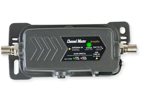 Channel Master CM-7777 UHF/VHF Titan 2 High Gain Preamplifier, Impedance (Input and Output) 75 Ohm, Frequency range 30 - 1002 MHz, Noise figure typically less than 2dB, Max input level 15 dBmV, Max output level 40 dBmV, Improves signal quality, Decreases pixilation, May increase number of channels, Ultra low noise, 30 dB Gain, UPC 020572077774 (CM7777 CM 7777)