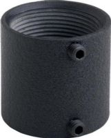 Chief CMA270B Threaded Pipe Coupler for 1.5" NPT Threaded Columns, UL Listed Certifications, 500 lbs Load Capacity, 2.06" height added to installation, Two set screws included for  security and stability, Black Finish, UPC 841872002583 (CMA270B CMA-270-B CMA 270 B) 