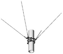 Chief CMA-340 Support Bracket and Cable Assembly, Used with long extension installations, Attaches to 1 1/2