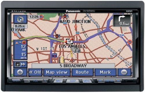 Panasonic CN-NVD905U Remanufactured Strada In-Dash Mobile Navigation System with 7-Inch Widescreen Color LCD Monitor/DVD Receiver, 2.5-Inch 30GB Hard Disk Drive, MOS-FET High-power Amp (50W x 4 Max.), SD Memory Card for Map Data Upgrade, Full Coverage of the U.S., Puerto Rico and Canada (CNNVD905U CN NVD905U CNN-VD905U CN-NVD905)