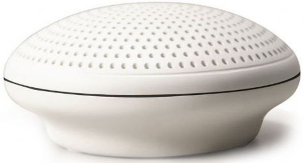 Coby CSBT-300-WHT Portable Bluetooth Disc Speaker, White Color; The built-in 3.5mm audio jack; Up to 5 hours of playtime from a single charge of the rechargeable battery; The Disc Speaker is Bluetooth version 2.0 compliant; Compatible with mobile phones, tablets, laptops and computer systems that offer Bluetooth; Dimensions 4.6