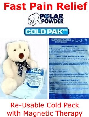 Polar Powder COLDPAK1 Reusable Cold Pak with Magnetic Therapy, for Pain Relief, 6 oz, 5.5 x 7 x 0.5 in, Releases cold slowly to reduce the risk of frost nip or ice burning, Moulds comfortably to the contours of the body, Deep soothing, cold penetration, Powder soft for use on more tender areas, UPC 856973000017 (ColdPak ColdPack Cold Pack)