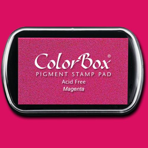 ColorBox 15015 Pigment Ink Stamp Pad, Magenta; ColorBox inks are ideal for all papercraft projects, especially where direct-to-paper, embossing and resist techniques are used; Theyre unsurpassed for stamping or color blending on absorbent papers where sharp detail and archival quality are desired; UPC 746604150153 (COLORBOX15015 COLORBOX 15015 CS15015 ALVIN STAMP PAD MAGENTA)