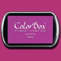 ColorBox 15016 Pigment Ink Stamp Pad, Peony; ColorBox inks are ideal for all papercraft projects, especially where direct-to-paper, embossing and resist techniques are used; They’re unsurpassed for stamping or color blending on absorbent papers where sharp detail and archival quality are desired; UPC 746604150160 (COLORBOX15016 COLORBOX 15016 CS15016 ALVIN STAMP PAD PEONY) 