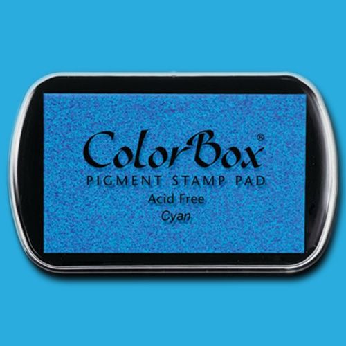 ColorBox 15019 Pigment Ink Stamp Pad, Cyan; ColorBox inks are ideal for all papercraft projects, especially where direct-to-paper, embossing and resist techniques are used; Theyre unsurpassed for stamping or color blending on absorbent papers where sharp detail and archival quality are desired; UPC 746604150191 (COLORBOX15019 COLORBOX 15019 CS15019 ALVIN STAMP PAD CYAN)