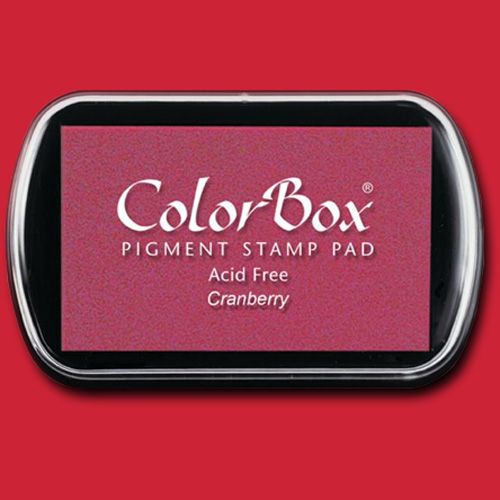 ColorBox 15025 Pigment Ink Stamp Pad, Cranberry; ColorBox inks are ideal for all papercraft projects, especially where direct-to-paper, embossing and resist techniques are used; They're unsurpassed for stamping or color blending on absorbent papers where sharp detail and archival quality are desired; UPC 746604150252 (COLORBOX15025 COLORBOX 15025 CS15025 ALVIN STAMP PAD CRAMBERRY)
