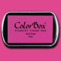 ColorBox 15033 Pigment Ink Stamp Pad, Pink; ColorBox inks are ideal for all papercraft projects, especially where direct-to-paper, embossing and resist techniques are used; They're unsurpassed for stamping or color blending on absorbent papers where sharp detail and archival quality are desired; UPC 746604150336 (COLORBOX15033 COLORBOX 15033 CS15033 ALVIN STAMP PAD PINK) 