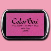 ColorBox 15034 Pigment Ink Stamp Pad, Orchid; ColorBox inks are ideal for all papercraft projects, especially where direct-to-paper, embossing and resist techniques are used; They're unsurpassed for stamping or color blending on absorbent papers where sharp detail and archival quality are desired; UPC 746604150344 (COLORBOX15034 COLORBOX 15034 CS15034 ALVIN STAMP PAD ORCHID) 