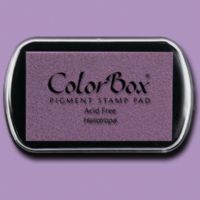 ColorBox 15036 Pigment Ink Stamp Pad, Heliotrope; ColorBox inks are ideal for all papercraft projects, especially where direct-to-paper, embossing and resist techniques are used; They're unsurpassed for stamping or color blending on absorbent papers where sharp detail and archival quality are desired; UPC 746604150368 (COLORBOX15036 COLORBOX 15036 CS15036 ALVIN STAMP PAD HELIOTROPE) 