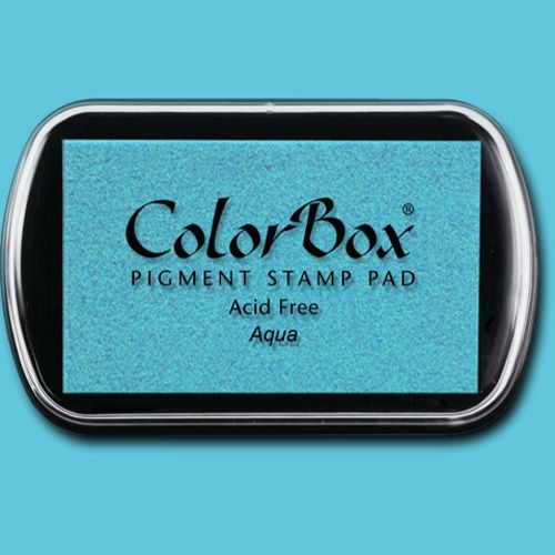 ColorBox 15039 Pigment Ink Stamp Pad, Aqua; ColorBox inks are ideal for all papercraft projects, especially where direct-to-paper, embossing and resist techniques are used; They're unsurpassed for stamping or color blending on absorbent papers where sharp detail and archival quality are desired; UPC 746604150399 (COLORBOX15039 COLORBOX 15039 CS15039 ALVIN STAMP PAD AQUA)