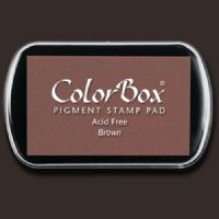 ColorBox 15054 Pigment Ink Stamp Pad, Brown; ColorBox inks are ideal for all papercraft projects, especially where direct-to-paper, embossing and resist techniques are used; They're unsurpassed for stamping or color blending on absorbent papers where sharp detail and archival quality are desired; UPC 746604150542 (COLORBOX15054 COLORBOX 15054 CS15054 ALVIN STAMP PAD BROWN) 