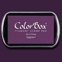 ColorBox 15069 Pigment Ink Stamp Pad, Eggplant; ColorBox inks are ideal for all papercraft projects, especially where direct-to-paper, embossing and resist techniques are used; They're unsurpassed for stamping or color blending on absorbent papers where sharp detail and archival quality are desired; UPC 746604150696 (COLORBOX15069 COLORBOX 15069 CS15069 ALVIN STAMP PAD MOSS EGGPLANT) 