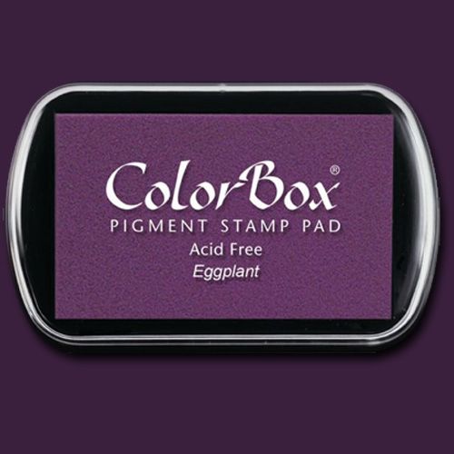 ColorBox 15069 Pigment Ink Stamp Pad, Eggplant; ColorBox inks are ideal for all papercraft projects, especially where direct-to-paper, embossing and resist techniques are used; They're unsurpassed for stamping or color blending on absorbent papers where sharp detail and archival quality are desired; UPC 746604150696 (COLORBOX15069 COLORBOX 15069 CS15069 ALVIN STAMP PAD MOSS EGGPLANT)