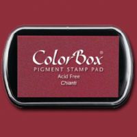 ColorBox 15071 Pigment Ink Stamp Pad, Chianti; ColorBox inks are ideal for all papercraft projects, especially where direct-to-paper, embossing and resist techniques are used; They're unsurpassed for stamping or color blending on absorbent papers where sharp detail and archival quality are desired; UPC 746604150719 (COLORBOX15071 COLORBOX 15071 CS15071 ALVIN STAMP PAD MOSS CHIANTI) 