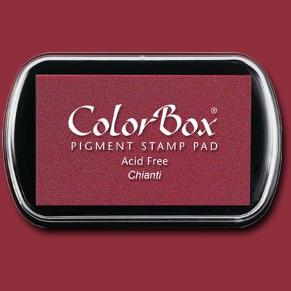 ColorBox 15071 Pigment Ink Stamp Pad, Chianti; ColorBox inks are ideal for all papercraft projects, especially where direct-to-paper, embossing and resist techniques are used; They're unsurpassed for stamping or color blending on absorbent papers where sharp detail and archival quality are desired; UPC 746604150719 (COLORBOX15071 COLORBOX 15071 CS15071 ALVIN STAMP PAD MOSS CHIANTI)
