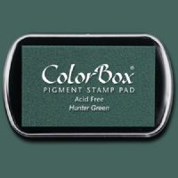 ColorBox 15073 Pigment Ink Stamp Pad, Hunter Green; ColorBox inks are ideal for all papercraft projects, especially where direct-to-paper, embossing and resist techniques are used; They're unsurpassed for stamping or color blending on absorbent papers where sharp detail and archival quality are desired; UPC 746604150733 (COLORBOX15073 COLORBOX 15073 CS15073 ALVIN STAMP PAD HUNTER GREEN) 
