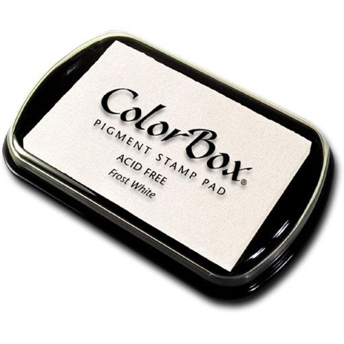 ColorBox 15080 Pigment Ink Stamp Pad, Frost White; ColorBox inks are ideal for all papercraft projects, especially where direct-to-paper, embossing and resist techniques are used; They're unsurpassed for stamping or color blending on absorbent papers where sharp detail and archival quality are desired; UPC 746604150801 (COLORBOX15080 COLORBOX 15080 CS15080 ALVIN STAMP PAD FROST WHITE)