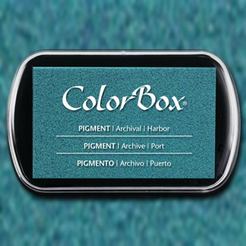 ColorBox 15159 Pigment Ink Stamp Pad, Harbor; ColorBox inks are ideal for all papercraft projects, especially where direct-to-paper, embossing and resist techniques are used; They're unsurpassed for stamping or color blending on absorbent papers where sharp detail and archival quality are desired; UPC 746604151594 (COLORBOX15159 COLORBOX 15159 CS15159 ALVIN STAMP PAD HARBOR)