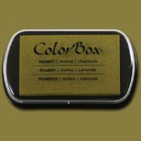 ColorBox 15232 Pigment Ink Stamp Pad, Chamomile; ColorBox inks are ideal for all papercraft projects, especially where direct-to-paper, embossing and resist techniques are used; They're unsurpassed for stamping or color blending on absorbent papers where sharp detail and archival quality are desired; UPC 746604152324 (COLORBOX15232 COLORBOX 15232 CS15232 ALVIN STAMP PAD CHAMOMILE) 