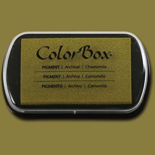 ColorBox 15232 Pigment Ink Stamp Pad, Chamomile; ColorBox inks are ideal for all papercraft projects, especially where direct-to-paper, embossing and resist techniques are used; They're unsurpassed for stamping or color blending on absorbent papers where sharp detail and archival quality are desired; UPC 746604152324 (COLORBOX15232 COLORBOX 15232 CS15232 ALVIN STAMP PAD CHAMOMILE)