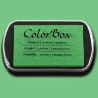 ColorBox 15234 Pigment Ink Stamp Pad, Applemint; ColorBox inks are ideal for all papercraft projects, especially where direct-to-paper, embossing and resist techniques are used; They're unsurpassed for stamping or color blending on absorbent papers where sharp detail and archival quality are desired; UPC 746604152348 (COLORBOX15234 COLORBOX 15234 CS15234 ALVIN STAMP PAD APPLEMINT) 