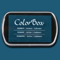 ColorBox 15238 Pigment Ink Stamp Pad, Gulfstream; ColorBox inks are ideal for all papercraft projects, especially where direct-to-paper, embossing and resist techniques are used; They're unsurpassed for stamping or color blending on absorbent papers where sharp detail and archival quality are desired; UPC 746604152386 (COLORBOX15238 COLORBOX 15238 CS15238 ALVIN STAMP PAD GULFSTREAM) 