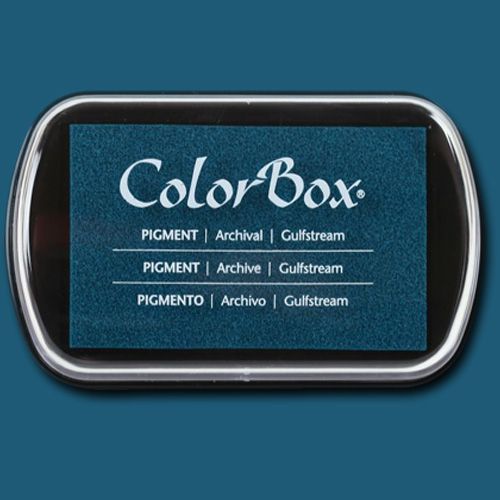 ColorBox 15238 Pigment Ink Stamp Pad, Gulfstream; ColorBox inks are ideal for all papercraft projects, especially where direct-to-paper, embossing and resist techniques are used; They're unsurpassed for stamping or color blending on absorbent papers where sharp detail and archival quality are desired; UPC 746604152386 (COLORBOX15238 COLORBOX 15238 CS15238 ALVIN STAMP PAD GULFSTREAM)